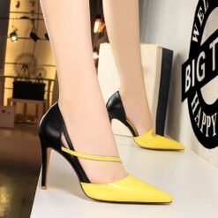 Black and Yellow Heels