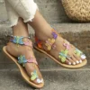 woman wearing butterfly sandals