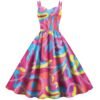 colorful party dress on the white background