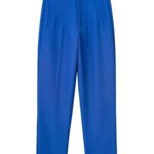 dark blue pants for women on the white background