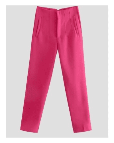 hot pink pants on the white background