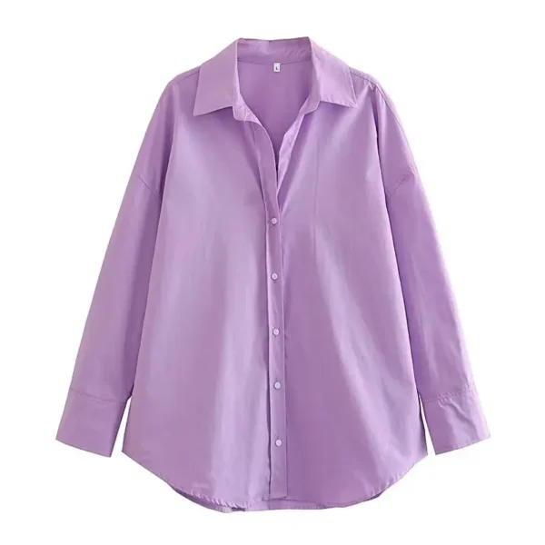 lavender blouse front view, white background