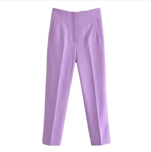 lavender pants on the white background