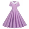 lavender vintage dress on the white background