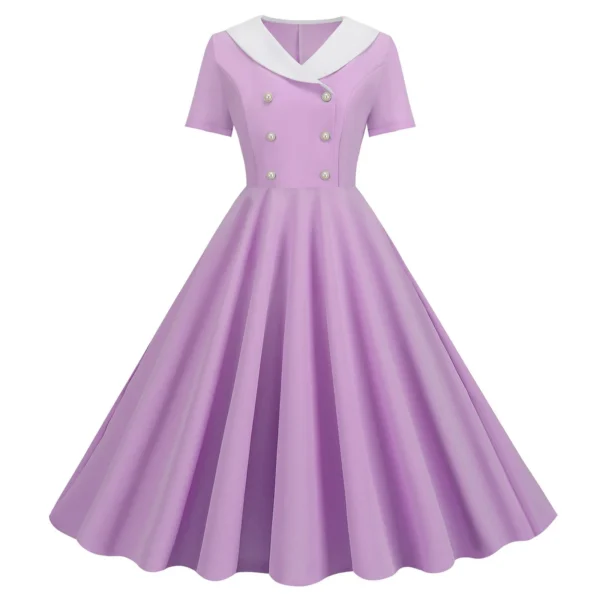 lavender vintage dress on the white background