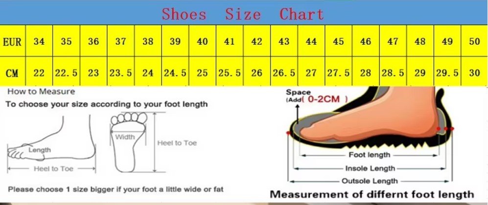 multicolor flat sandals size chart