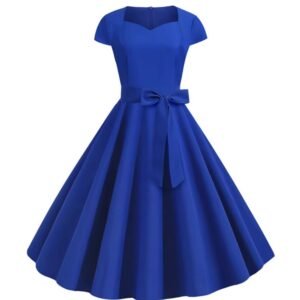 navy blue formal dress on the white background