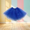 navy blue tulle skirt on the pastel striped background