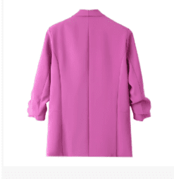 pink blazer back view, on the white background