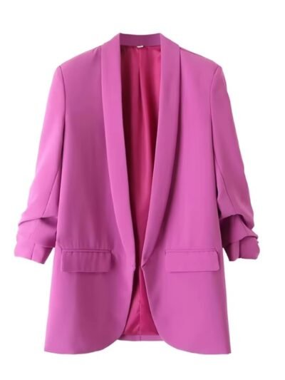 pink blazer on the white background