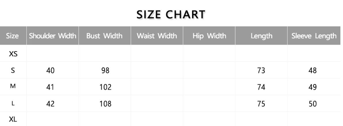 pink blazer size chart