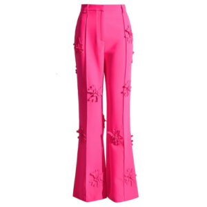 pink wide leg pants on the white background