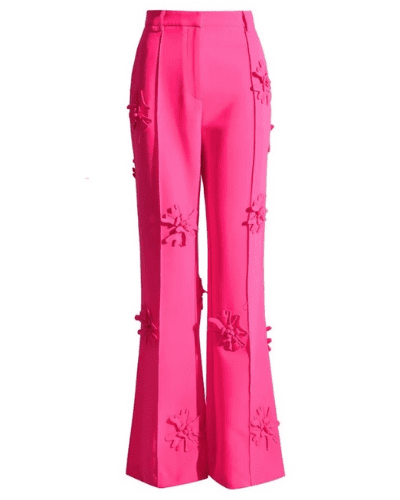 pink wide leg pants on the white background