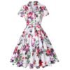 retro floral dress on the white background