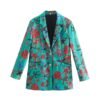 turquoise blazer on the white background