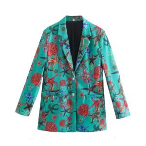 turquoise blazer on the white background