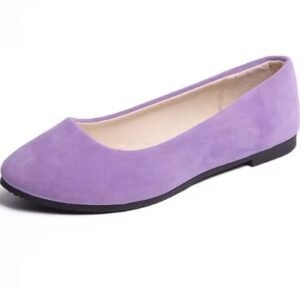 violet flats on the white background