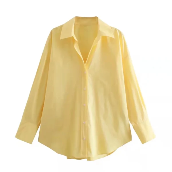 yellow blouse front view, white background