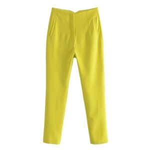 yellow pants on the white background