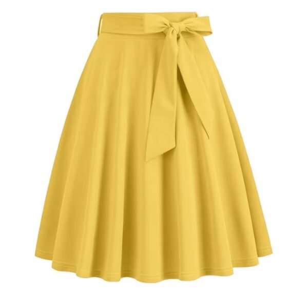 yellow skirt on the white background