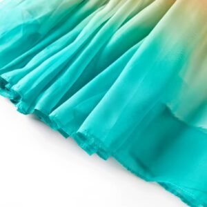 the thread and fabric of colorful summer dress