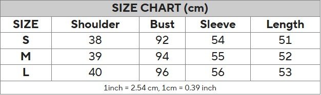 cute orange sweater size chart