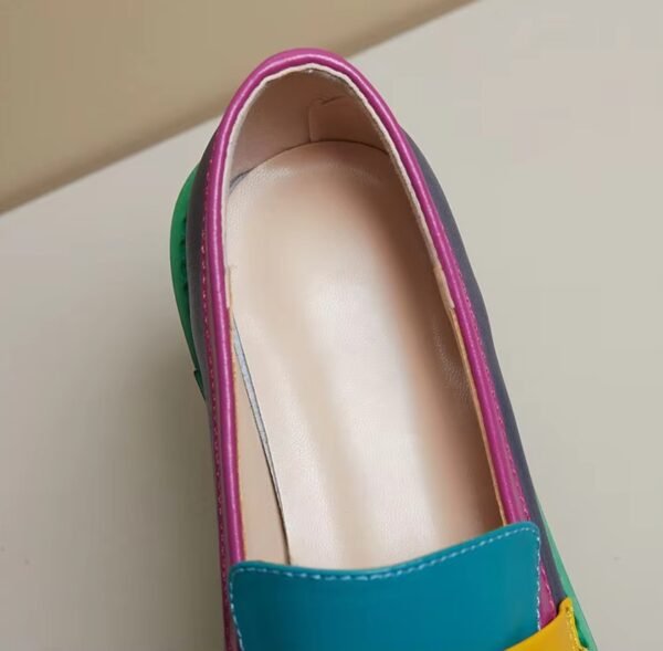 inside part of multicolor loafers