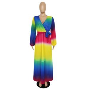 rainbow dress on a mannequin