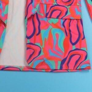 pocket of abstract colorful blazer