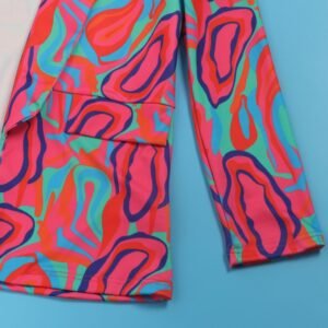 sleeve of abstract colorful blazer