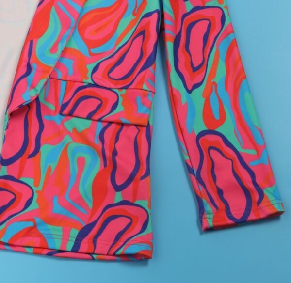 sleeve of abstract colorful blazer