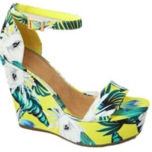 colorful jungle wedges on the white background