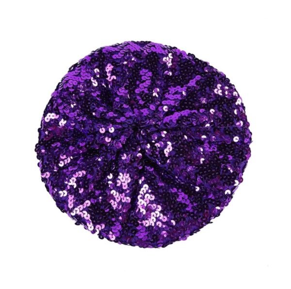 purple disco colorful beret on the white background