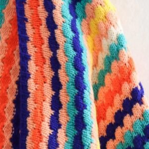 the fabric of long sleeve colorful cardigan