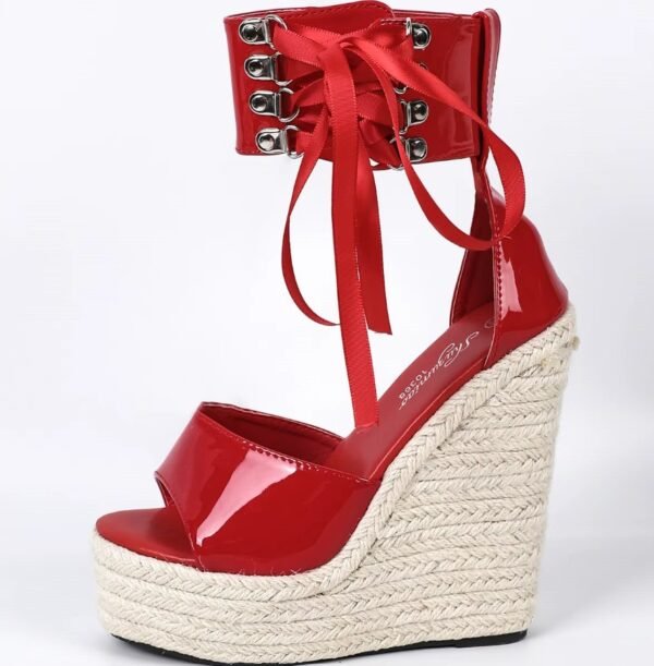 red wedges on the white background