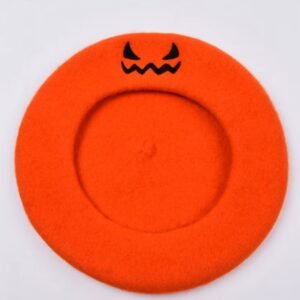 the inside part of Halloween beret and its material, white background