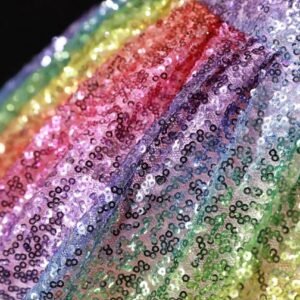 sequins of colorful ball gown