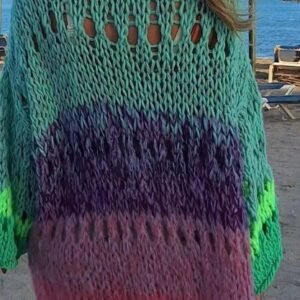 material of colorful Bohemian cardigan