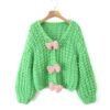 colorful bowknot cardigan on the white background