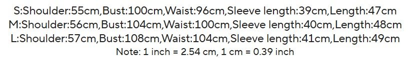 size chart of colorful bowknot cardigan