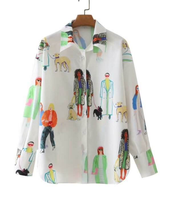 colorful characters blouse on the white background