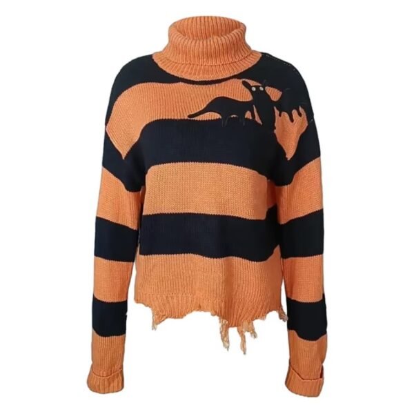 colorful Halloween sweater on the white background