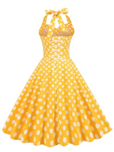 back side of colorful lace up dress on the white background