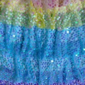 material of colorful sequin dress