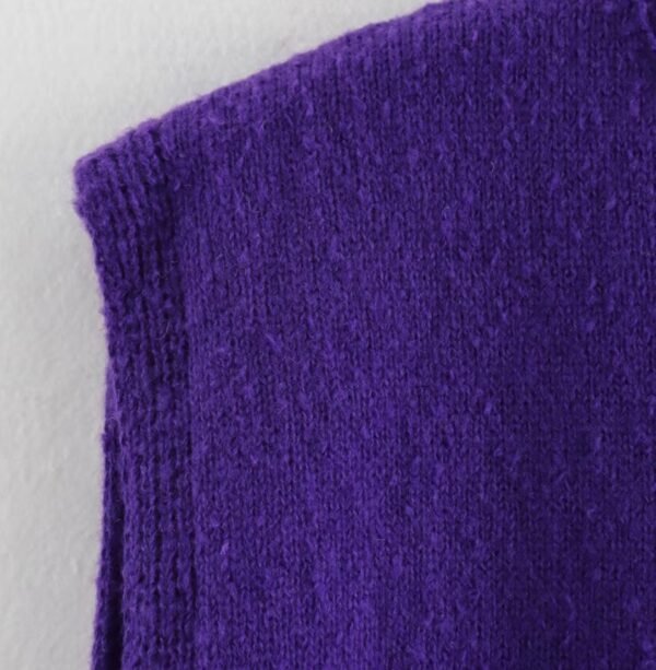 shoulder part of colorful sleeveless sweater