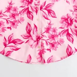 the bottom part of colorful spring blouse