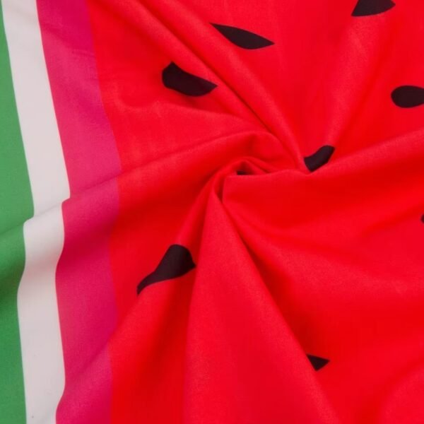 material of colorful watermelon dress