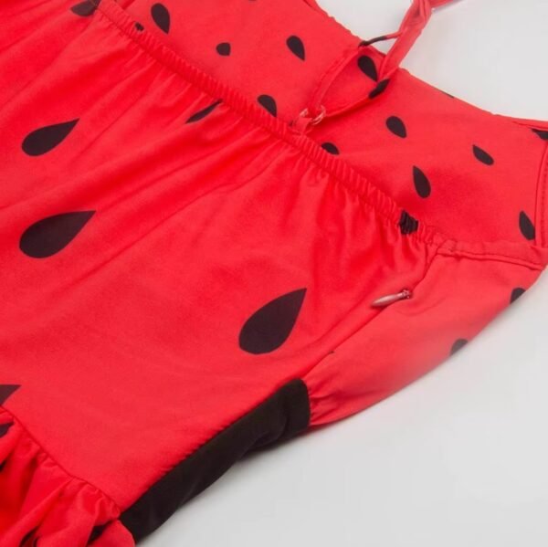 zipper of colorful watermelon dress