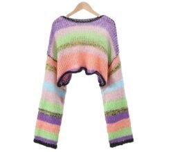 cropped colorful sweater on the white background