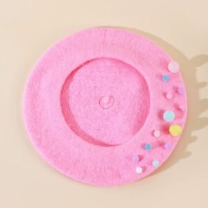 inside material of cute colorful beret